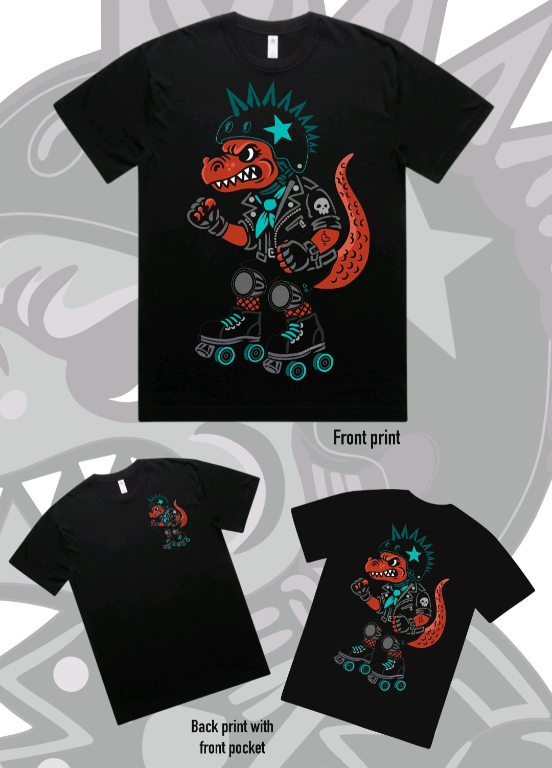 Derby Dino Teal Tee