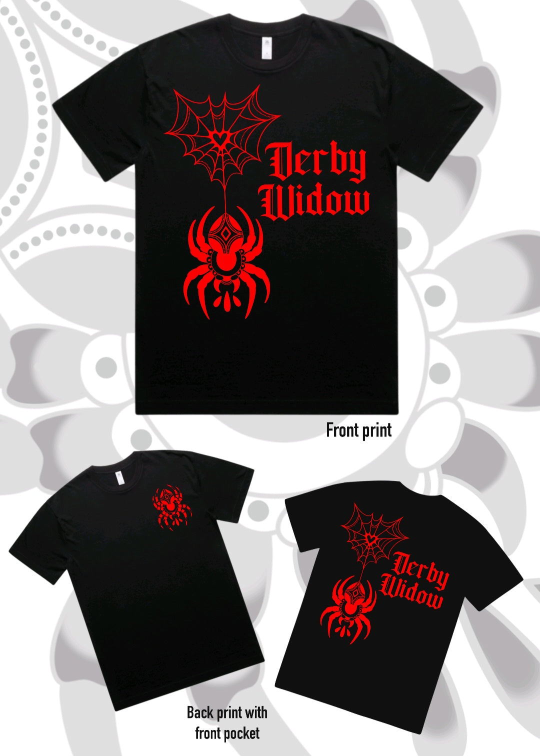 Derby Widow Red - Adults Tee