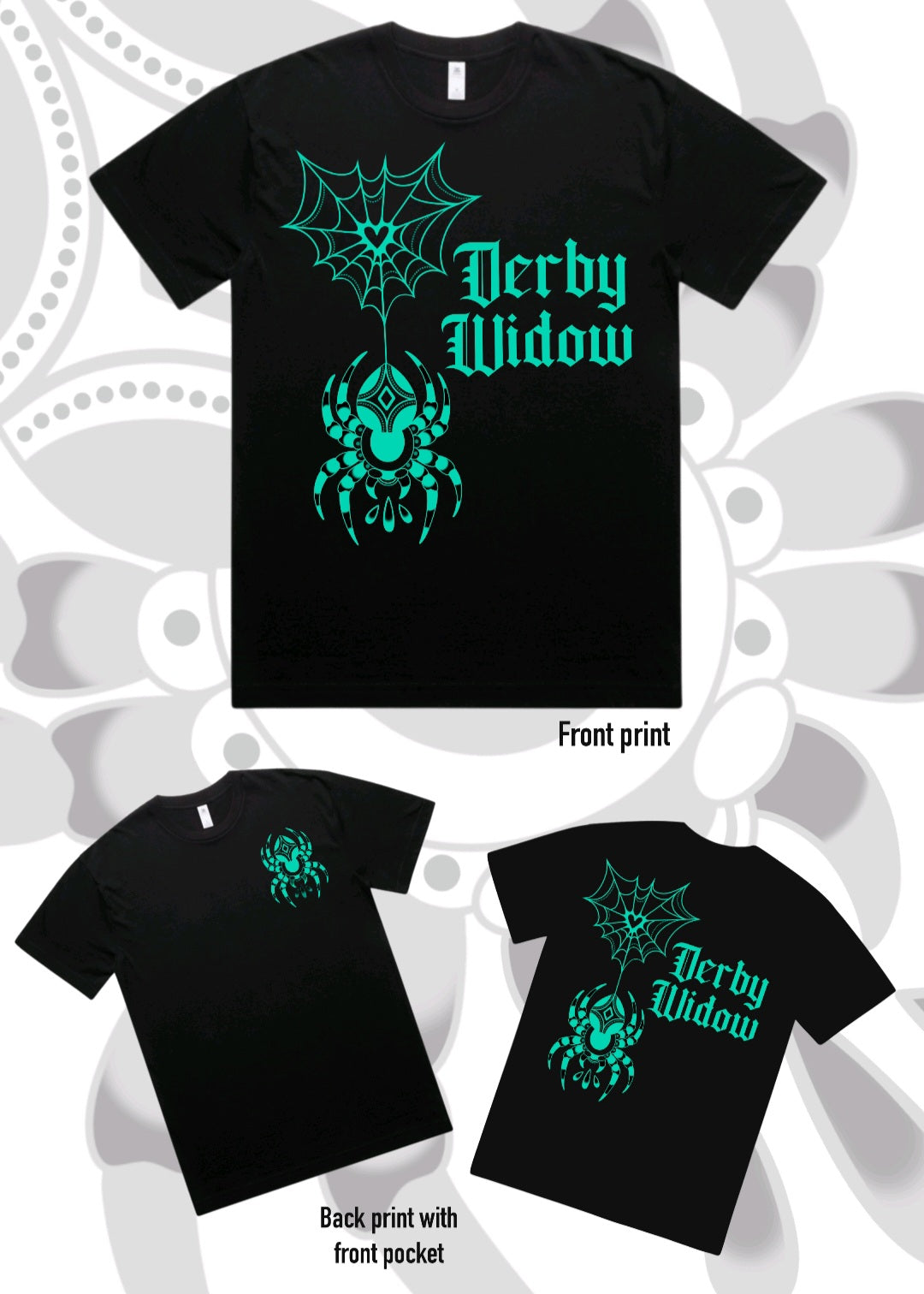 Derby Widow Teal - Adults Tee