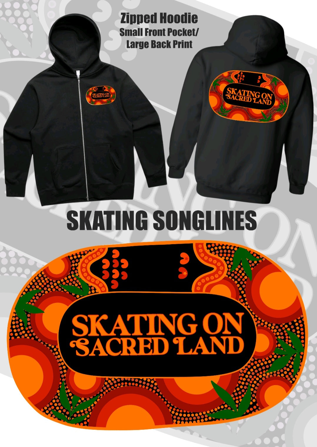 Skating On Sacred Land - Skating Songlines Hoodie