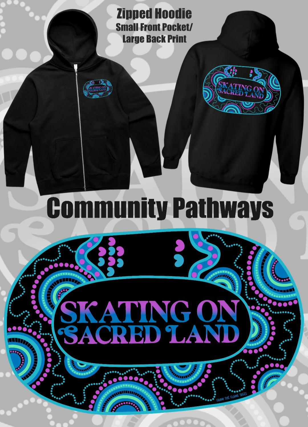 Skating On Sacred Land - Community Pathways Hoodie